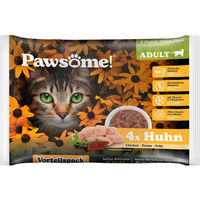 Produktbild von Pawsome Nassfutter Katze Adult Huhn Stückchen in Sauce getreidefrei 4x85g - 4 x 85 g