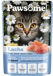 Produktbild von Pawsome Nassfutter Katze Adult Light Lachs zur Gewichtskontrolle 28x85 g - 28 x 85 g