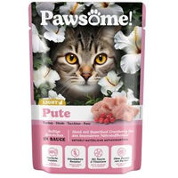 Produktbild von Pawsome Nassfutter Katze Adult Pute Stückchen in Sauce mit hohem Fleischanteil 28x85 g - 28 x 85 g
