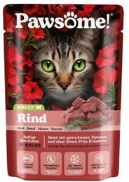 Produktbild von Pawsome Nassfutter Katze Adult Rind 28x85 g - 28 x 85 g