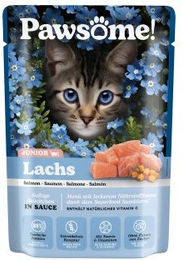 Produktbild von Pawsome Nassfutter Kitten Lachs Stückchen in Sauce 28x85 g - 28 x 85 g