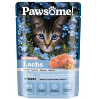 Produktbild von Pawsome Nassfutter Kitten Lachs Stückchen in Sauce 28x85 g - 28 x 85 g