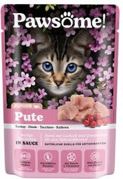 Pawsome Nassfutter Kitten Pute Stückchen in Sauce 28x85 g – Bild 1 von 2