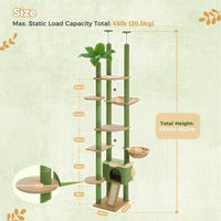 Produktbild von Pawz Road Deckenhoher Katzenbaumturm mit Deckenspanner und Sisal Kratzflächen in Braun