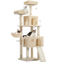 Produktbild von PAWZ Road Großer Katzenbaum 160 cm mit Kratzpfosten und Etagen aus Plüsch und Sisal