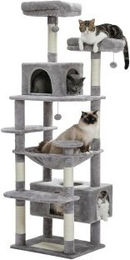 Pawz Road Großer Kratzbaum für Katzen 184 cm Grau mit Sisal – Bild 1 von 2