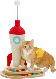 PAWZ Road interaktives Katzenspielzeug aus Holz und Sisal mit Kratzpfahl und Kugelbahn 43 cm – Bild 1 von 1