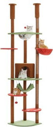 Pawz Road Jumbo Deckenhoch Kratzbaum mit Deckenspanner und Sisal in Schwarz – Bild 1 von 3