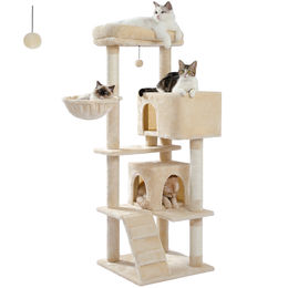 PAWZ Road Katzenbaum mit 2 Condos in Beige 143cm Groß – Bild 1 von 2