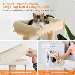 Pawz Road Katzenbaum mit 2 Condos in Beige für alle Altersstufen – Bild 1 von 2