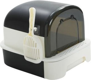 Pawz Road Katzentoilette XL Haubentoilette aus Kunststoff Schwarz – Bild 1 von 3