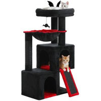 Produktbild von Pawz Road Kratzbaum aus Holz mit Höhle Schwarz 104 cm