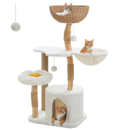 PAWZ Road Kratzbaum aus Naturholz und Sisal 124 cm für Katzen – Bild 1 von 2
