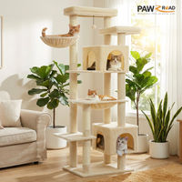Produktbild von PAWZ Road Kratzbaum für Katzen Multi-Level aus Plüsch und Sisal in Beige 180 cm