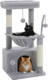 Pawz Road Kratzbaum für Katzen Grau mit Sisal 83cm – Bild 1 von 3