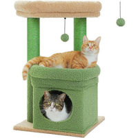 Produktbild von PAWZ Road Kratzbaum für Katzen mit Sisal-Elementen und Katzenwohnung in Grün