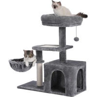 Produktbild von Pawz Road Kratzbaum für Kitten mit Hängematte und Höhle in Grau