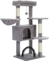 Pawz Road Kratzbaum Grau mit Sisal und Spielbaum 106 cm – Bild 1 von 3