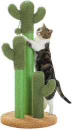PAWZ Road Kratzbaum Kaktus Design mit 3 Pfosten aus Sisal in Grün für Katzen – Bild 1 von 2