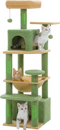 PAWZ Road Kratzbaum Kaktus für Katzen aus Plüsch und Sisal in Grün 184 cm – Bild 1 von 3
