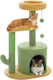 Pawz Road Kratzbaum Kaktus für Katzen mit Sisalstamm in Grün 84cm – Bild 1 von 2