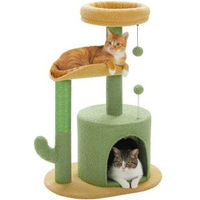 Produktbild von Pawz Road Kratzbaum Kaktus für Katzen mit Sisalstamm in Grün 84cm