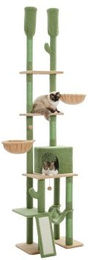 Pawz Road Kratzbaum mit Deckenspanner aus Sisal in Grün – Bild 1 von 2