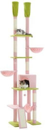 Pawz Road Kratzbaum mit Deckenspanner aus Sisal in Rosa – Bild 1 von 2