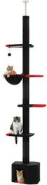 Pawz Road Kratzbaum mit Deckenspanner aus Sisal in Schwarz – Bild 1 von 3