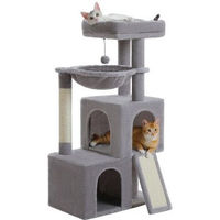 Produktbild von Pawz Road Kratzbaum mit Höhle aus Holz in Grau 104 cm