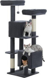 Pawz Road Kratzbaum Spielbaum für Katzen 133 cm Dunkelgrau mit Sisal – Bild 1 von 3