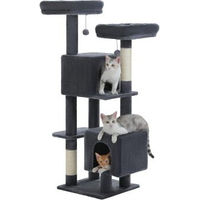 Produktbild von Pawz Road Kratzbaum Spielbaum für Katzen 133 cm Dunkelgrau mit Sisal