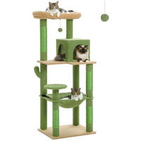 Produktbild von Pawz Road Kratzbaum XL aus Holz für große Katzen mit Hängematte Grün