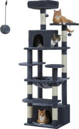 Pawz Road Kratzbaum XL in Dunkelgrau aus Plüsch 164cm – Bild 1 von 3