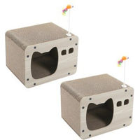 Produktbild von Pawz Road Kratzbrett für Katzen aus Kratzpappe 2er Set Beige