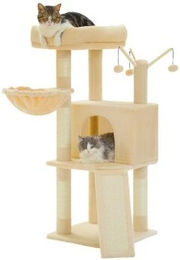 PAWZ Road Mehrstufiger Kratzbaum für Katzen in Beige mit Sisal – Bild 1 von 2
