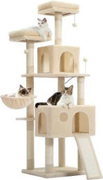 Pawz Road Multifunktionaler Kratzbaum für Katzen 162cm Beige mit Sisal – Bild 1 von 3
