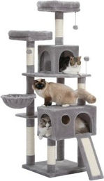 Pawz Road Multifunktionaler Kratzbaum für Katzen Grau 162cm mit Sisal – Bild 1 von 3