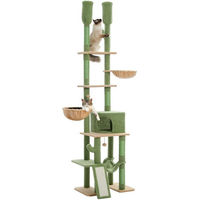 Produktbild von PAWZ Road PETEPELA Kratzbaum Deckenspanner Katzenturm mit Condo und Hängematte für Katzen
