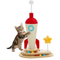 Produktbild von Pawz Road Raketen Katzenspielzeug Kratzsäule mit Sisal und Federn bunt