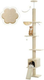 Produktbild von Pawz Road Verstellbarer Katzenbaumturm mit Deckenspanner Beige