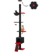 Produktbild von Pawz Road Verstellbarer Katzenbaumturm mit Deckenspanner Schwarz