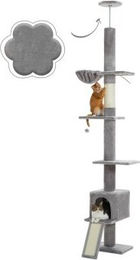 Pawz Road XL Katzenbaumturm verstellbar mit Deckenspanner grau – Bild 1 von 2