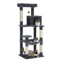 Produktbild von PAWZ Road XL Katzenkratzbaum mit Hängematte aus Sisal in Dunkelgrau 143 cm