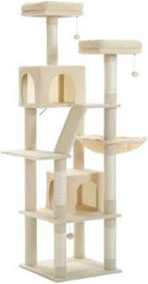 Pawz Road XL Kratzbaum für Katzen aus Plüsch in Beige 180cm – Bild 1 von 3