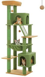 Pawz Road XXL Kratzbaum aus Holz in Grün 180 cm hoch – Bild 1 von 3