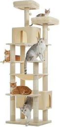 PAWZ Road XXL Kratzbaum stabil 205 cm Beige mit Sisal – Bild 1 von 3