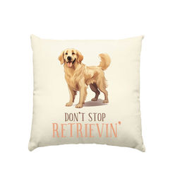 Produktbild von PAWZLOVE Hundekissen Don't stop Retrievin' in Beige aus Polyester