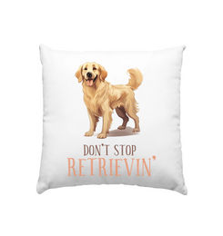 Produktbild von PAWZLOVE Hundekissen Don't stop Retrievin' Weiß Polyester 40 x 40 cm