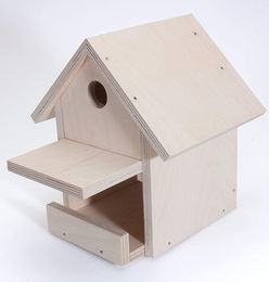 Pebaro Holzbauset Vogelhaus Bastelset aus unbehandeltem Birkenholz – Bild 1 von 6